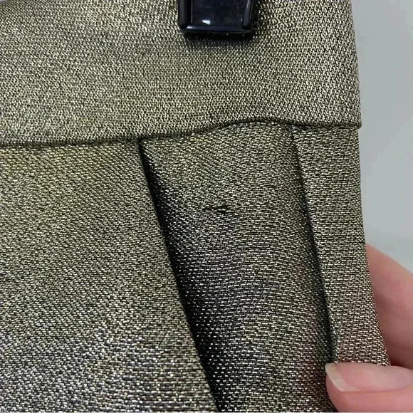 NWT Ronny Kobo Moody Metallic Lamé Seamed Straight Leg Pants size XS - Picture 5 of 10